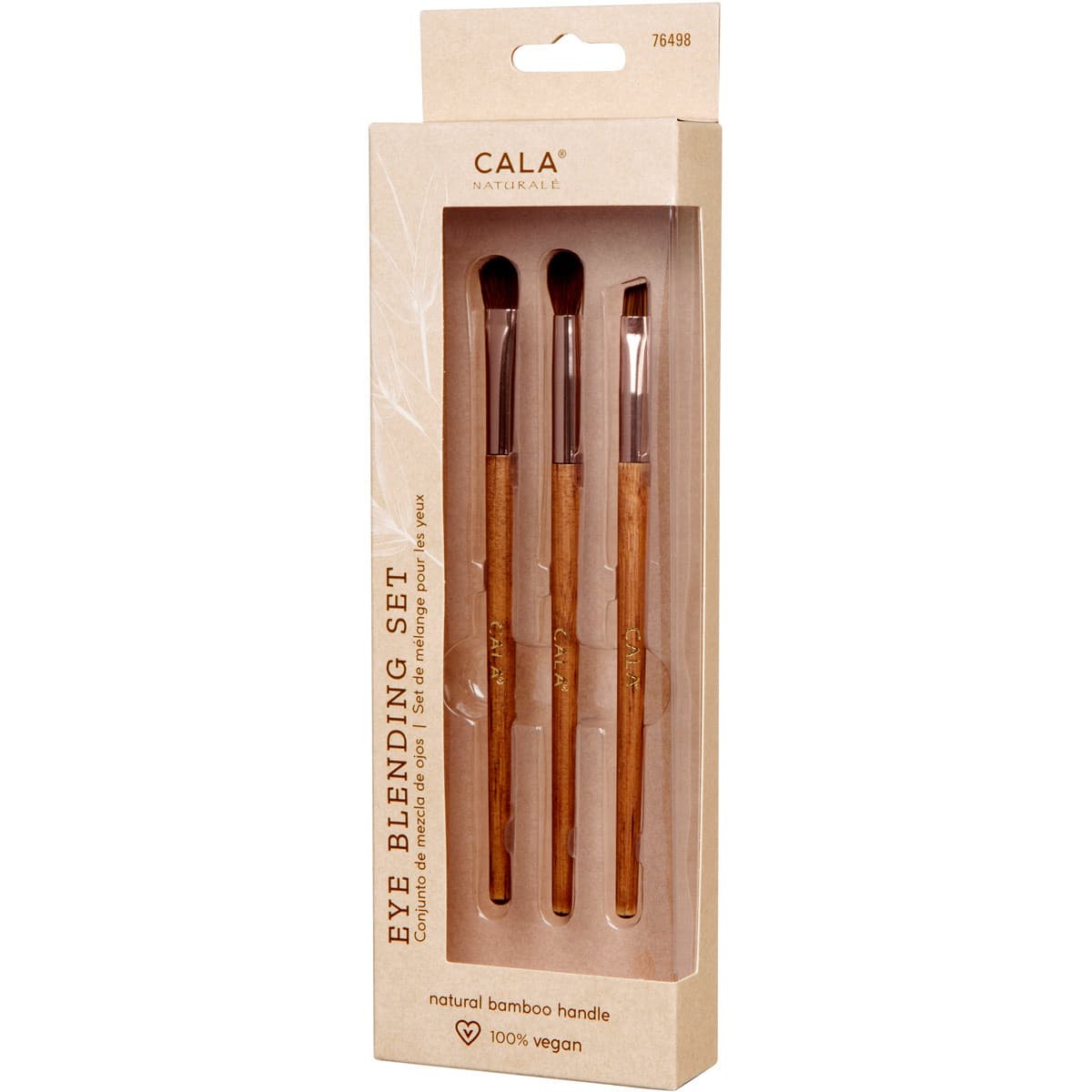 Kit de Pincéis Cala Dark Bamboo Eye Blending 3 Peças