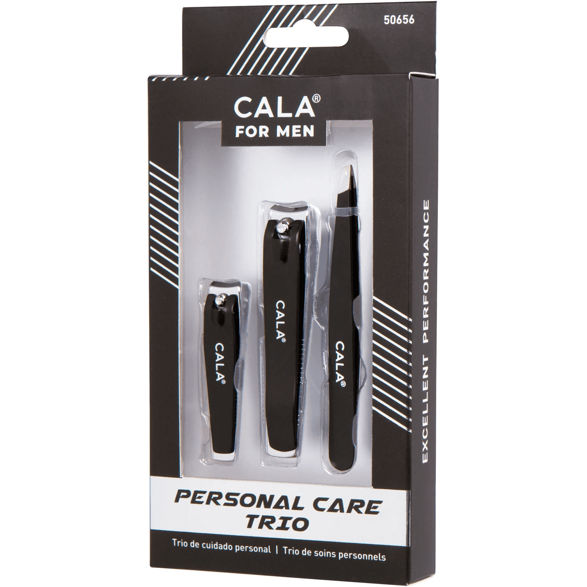 Cala Set Men's Personal Care Trio Black 50656