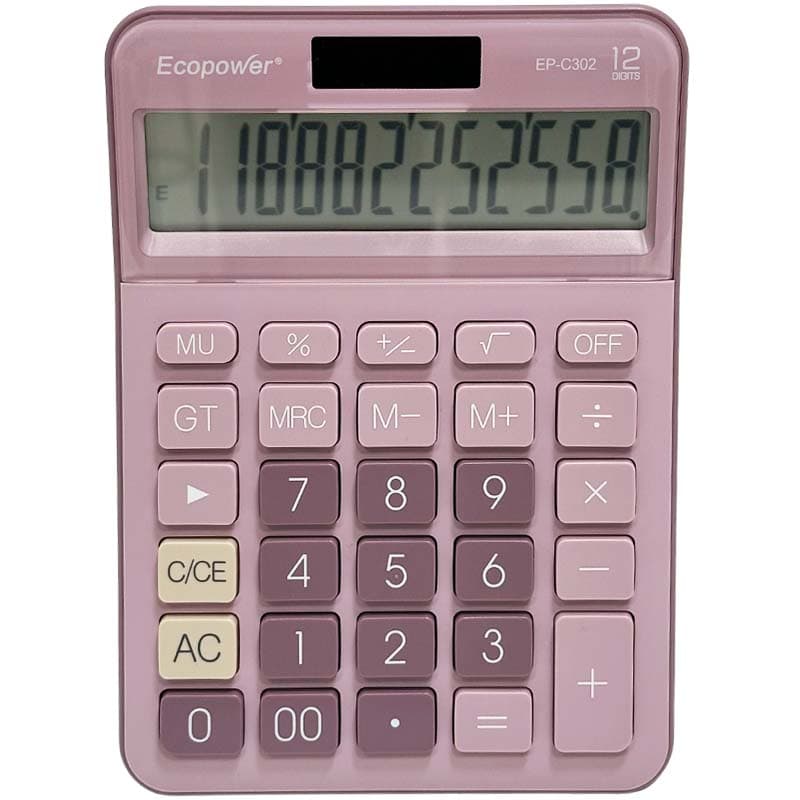 Calculadora Ecopower Ep-C302 12 Dígitos Roxa