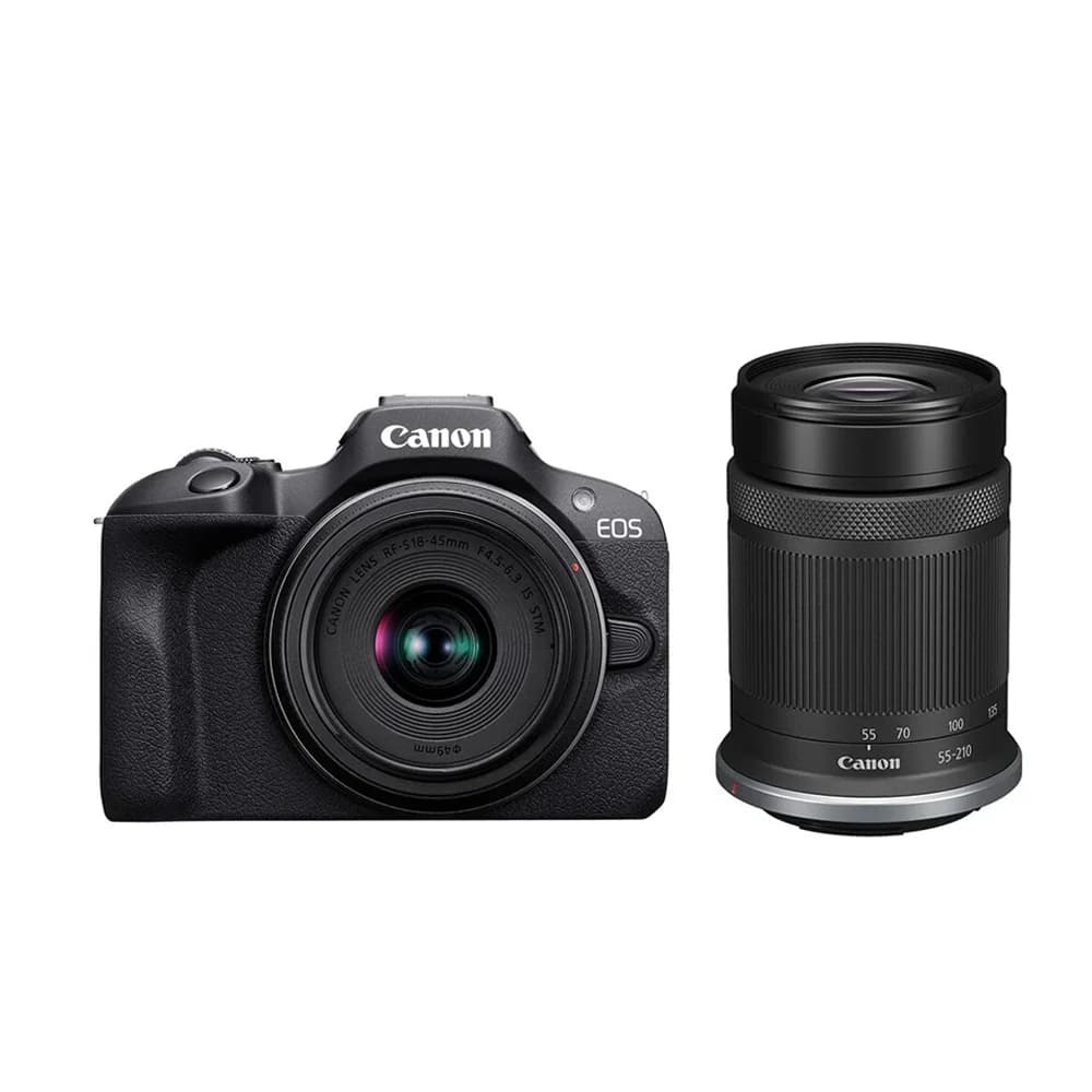 Câmera Mirrorless Canon Eos R100 Kit com Lentes Rf-S 18-45MM + Rf-S 55-210MM