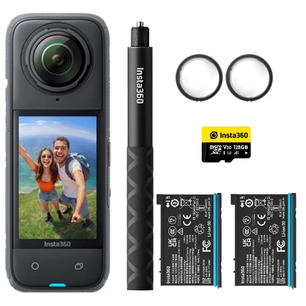 Câmera de Ação Insta360 X4 Adventure Bundle 8K 360° - Preto