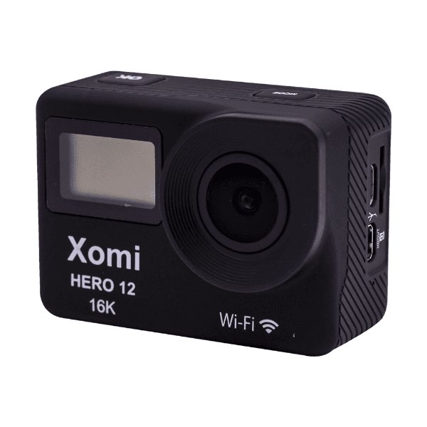 Câmera de Ação Xomi Hero 12 16K Full HD 2" 170º Waterproof 50M Wifi com Acessórios Preto