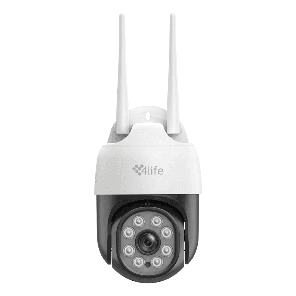 Câmera de Segurança 4Life FalconView Smart Wi-Fi Camera FLD4G 4MP 2.5K Microfone Alarme Detecção Humana Visão Noturna Compatível com Alexa e Google Home App Tuya App Smart Life Branco
