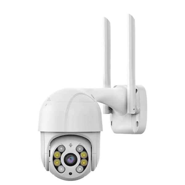 Câmera de Segurança Abc A3057PRO com 2 Antenas / WiFi / Microfone / Alarme / Detecção Humana / App Icsee - Branco