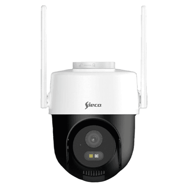 Câmera de Segurança Sieco S38PT Outdoor Wifi 1080P Microfone Alarme Detecção Humana Visão Noturna Branco/Preto