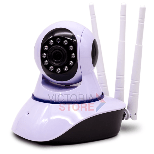 Câmera Inteligente Wi-Fi Ip HD com 3 Antenas App Ulooka