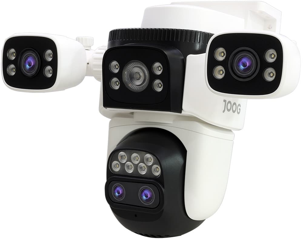 Câmera Ip Smart Outdoor Joog CS621ZS com 4 Lentes Full Color