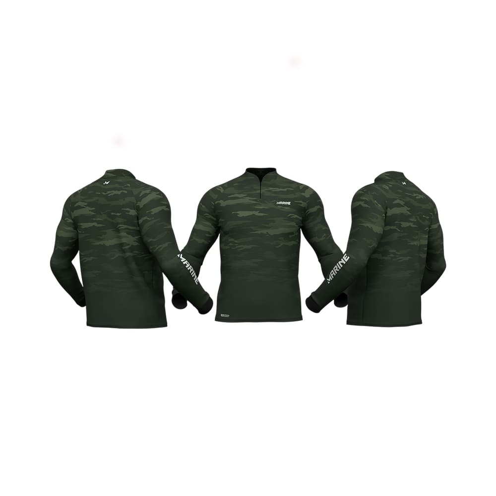 Camisa de Pesca Marine Camuflada Verde