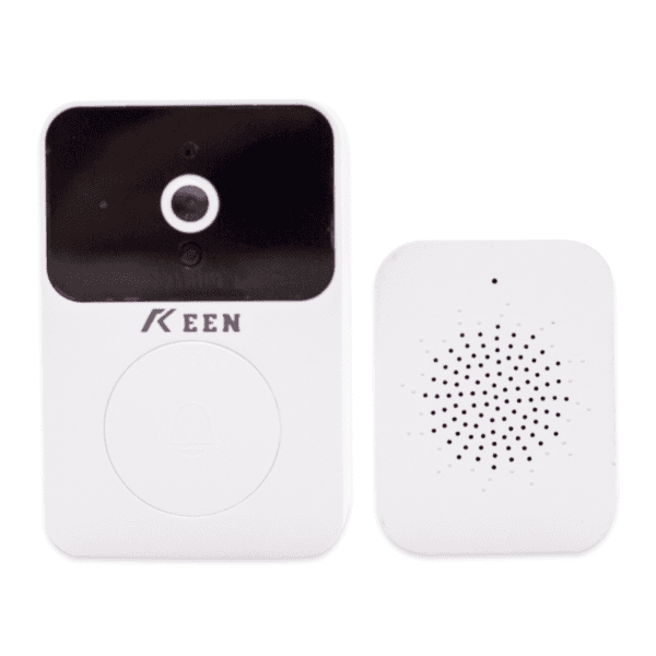 Campainha Wireless Keen Visualizable Smart Doorbell X9 Inteligente Ip Wi-Fi com Câmera HD / Alarme / 800mAh - Branco