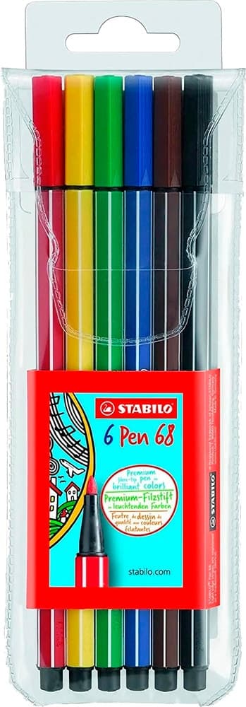 Caneta Stabilo Pen 68 (6 Cores)