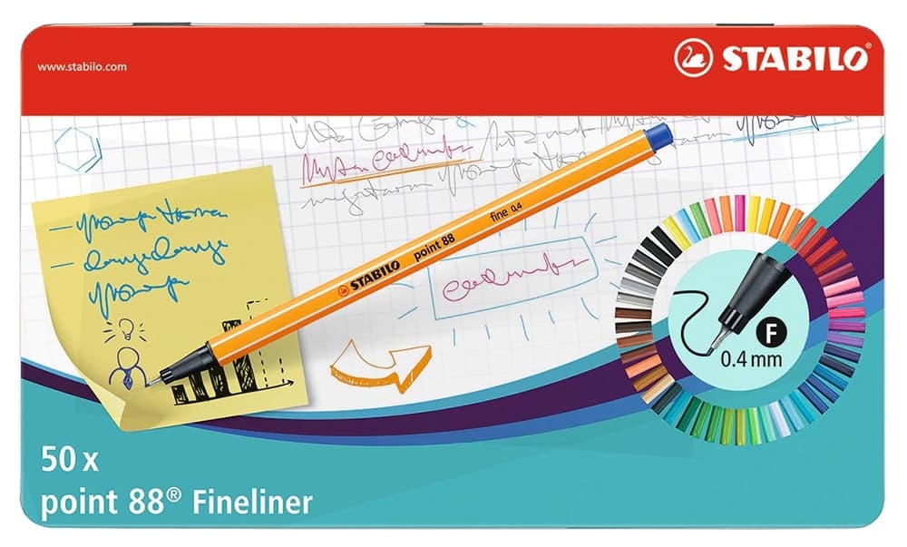 Caneta Fineliner Stabilo Point 88 8850-6 (50 Cores)
