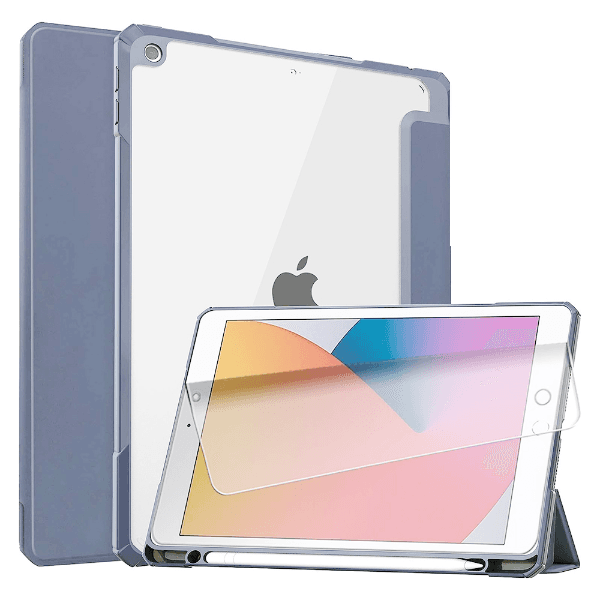 Capa para Tablet / iPad 4Life com Compartimento para Pencil - Transparente/Cinza