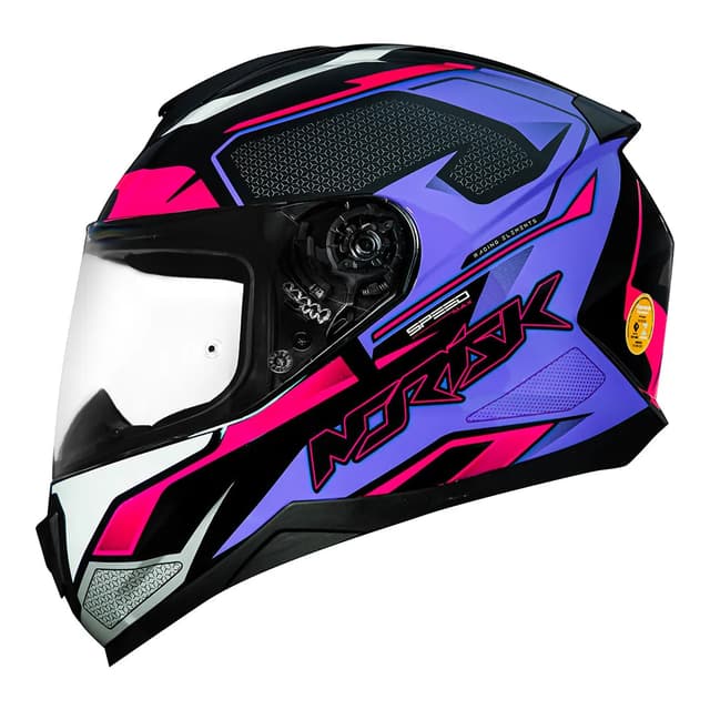 Capacete Norisk Razor Speed preto/rosa 58