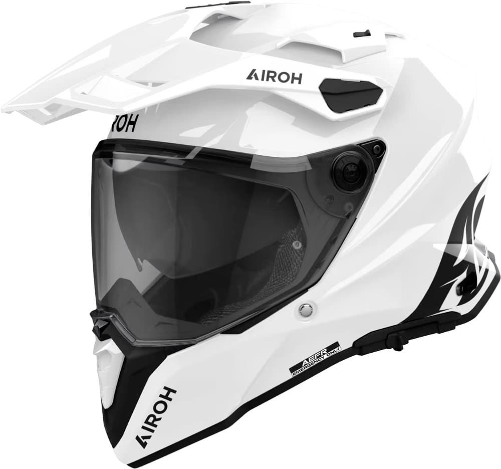 Capacete para Moto Airoh Commander 2 Color - Tamanho Xxxl - Branco Brilhante