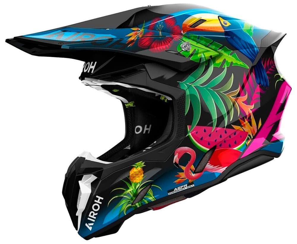 Capacete para Moto Airoh Twist 3.0 Amazonia - Tamanho Xxl (63-64) - Azul/Preto
