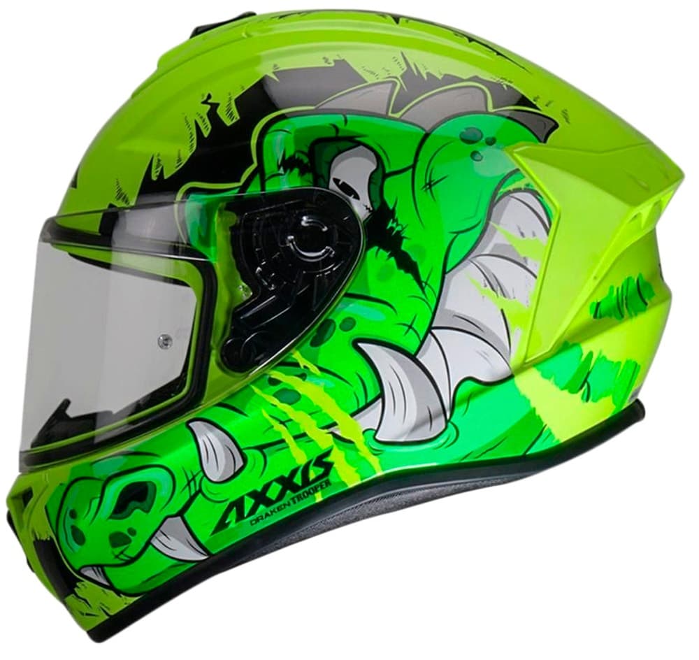 Capacete para Moto Axxis Draken Trooper e3 Tamanho M (57-58) Verde