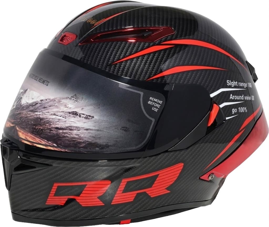 Capacete para Moto Lv Cool Helmet P7 Tamanho L (59-60) Double R Preto/Vermelho