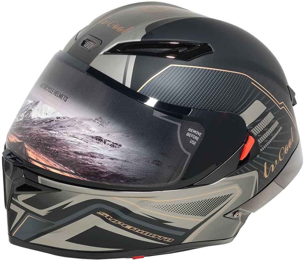 Capacete para Moto Lv Cool Helmets P7 Tamanho L (59-60) Flowing Gold