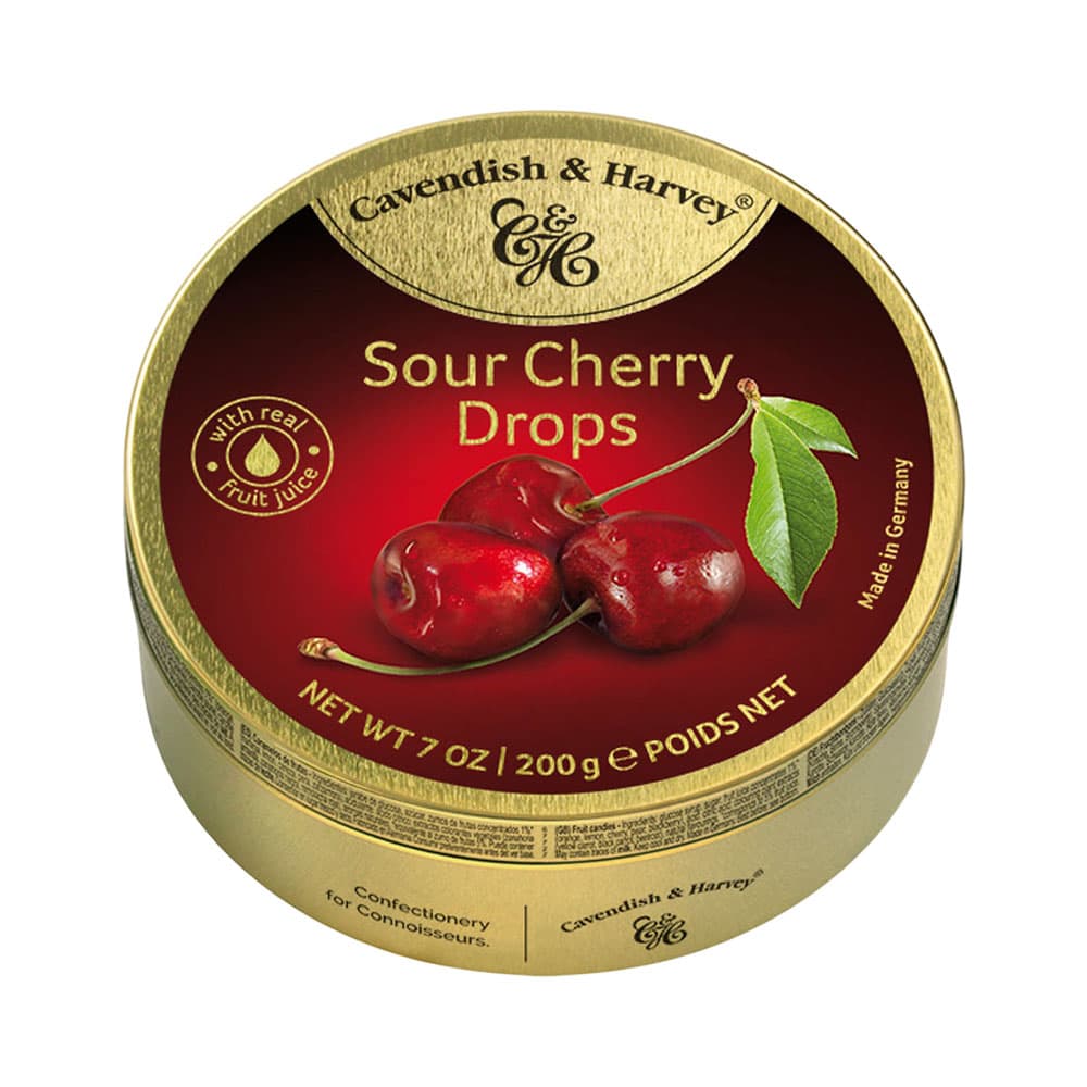 Caramelos Cavendish & Harvey Sour Cherry Drops 200G