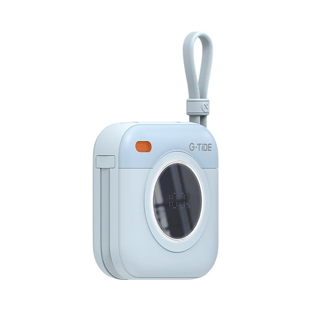 Carregador Portátil Sem Fio G-Tide X1 10.000 mAh Azul