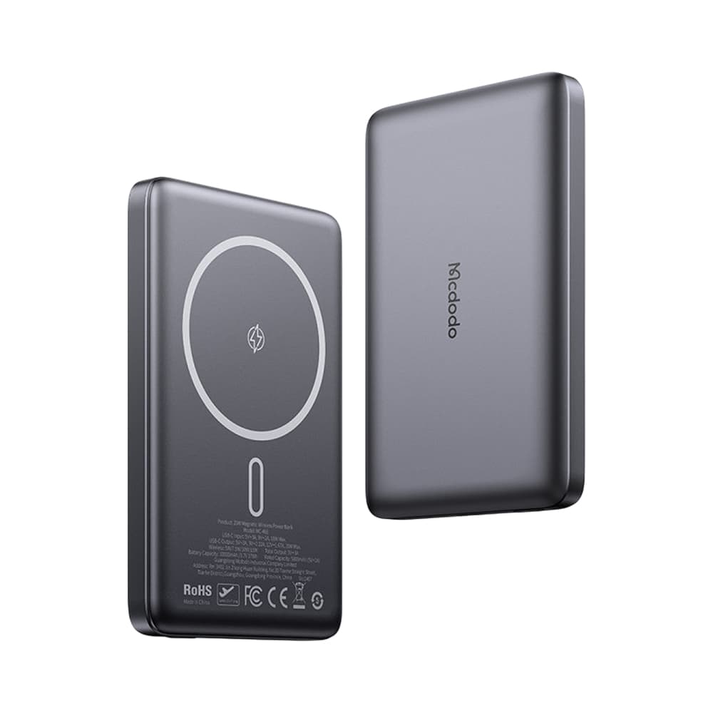 Carregador Portátil Magnético Mcdodo Metal Ultra-Thin Mc-4651 20W 10.000mAh Preto