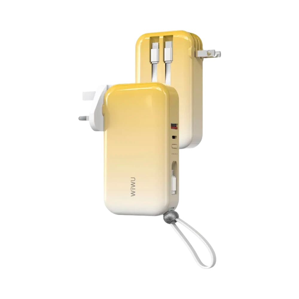 Carregador Portátil Wiwu Jc-23 3 Em 1 10000mAh Amarelo