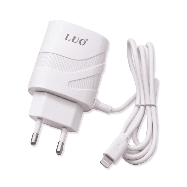 Carregador Adaptador de Parede Luo Lu-8170 Lightning 2 USB-A 6.0A Branco