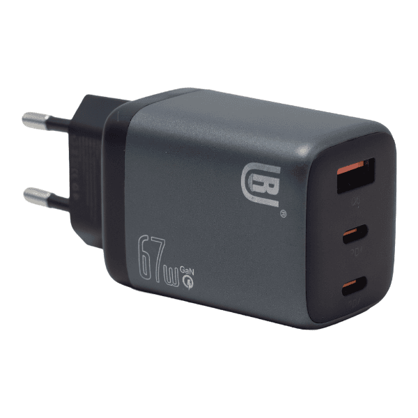 Carregador de Parede Ur Ua-23 67W USB-C X2 USB-A + Cabo USB-C - USB-C Preto