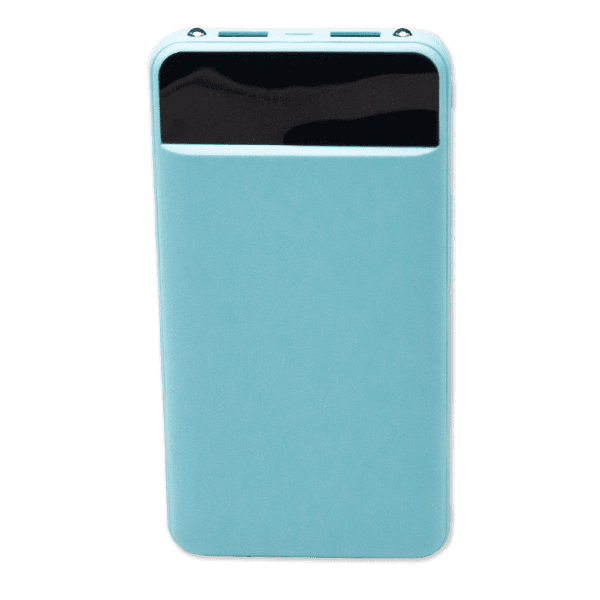 Carregador Portátil Backup Power 2 USB-A Power Bank 20000mAh 2A Verde Claro
