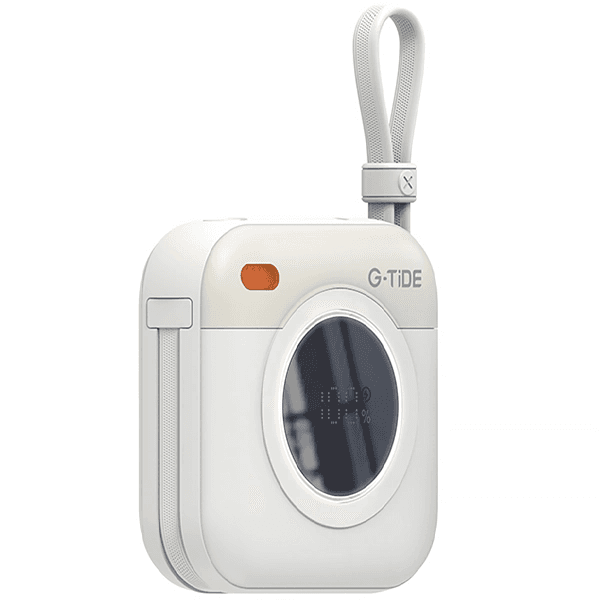 Carregador Portátil Power Bank G-Tide Multi X1 20W 10000mAh 2 Saídas USB-C Lightning Bege