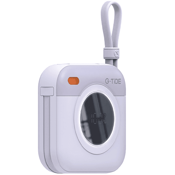 Carregador Portátil G-Tide Multi X1 Wireless 20W 10000mAh 2 Saídas USB-C Lightning Roxo