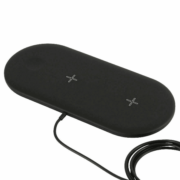 Carregador Wireless 3 Em 1 Fast Charging Stand Estação de Carga Preto
