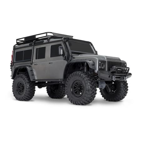 Carro Traxxas 1/10 Land Rover Defender Tqi Prata