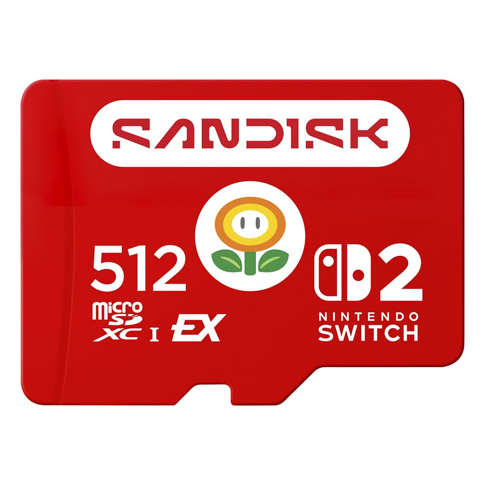 Cartão de Memória Micro SD SanDisk Express Nintendo Switch 2 Super Mario 512GB - SDSQXFN-512G-GR6ZN