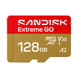 Cartão de Memória Micro SD SanDisk Extreme Go 128GB V30 A2 4K UHD - SDSQXGN-128G-GN6MN