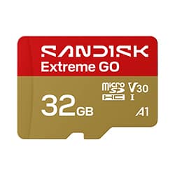 Cartão de Memória Micro SD SanDisk Extreme Go 32GB V30 A1 4K UHD - SDSQXGN-032G-GN6MN