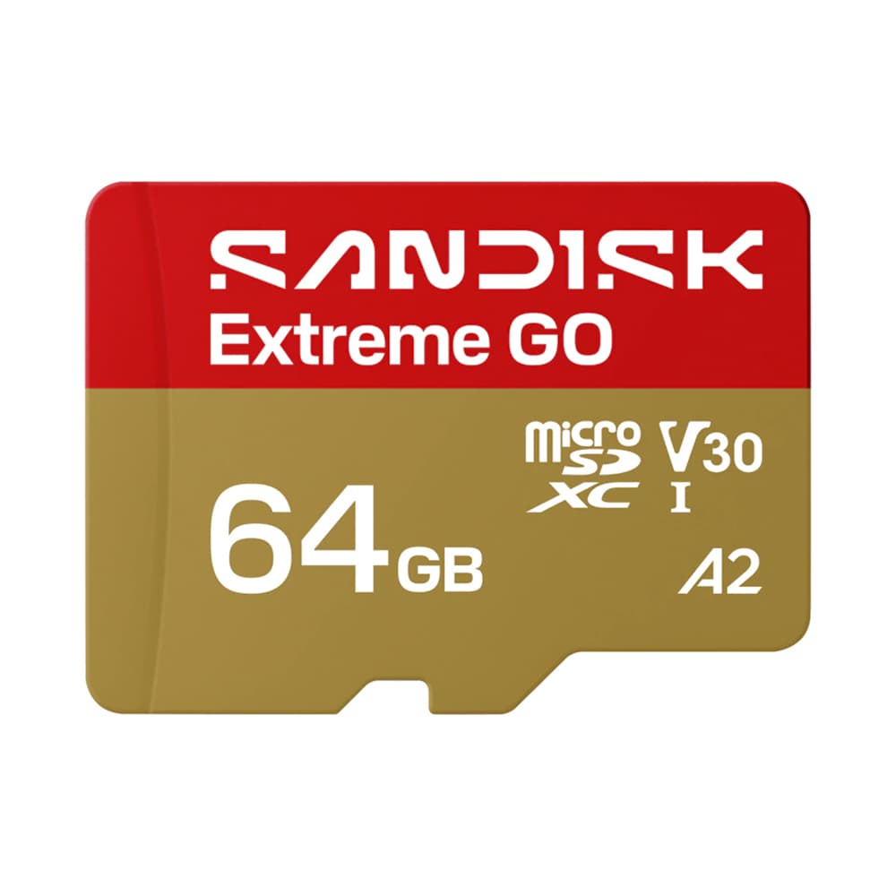 Cartão de Memória Micro SD SanDisk Extreme Go 64GB V30 A2 4K UHD - SDSQXGN-064G-GN6MN