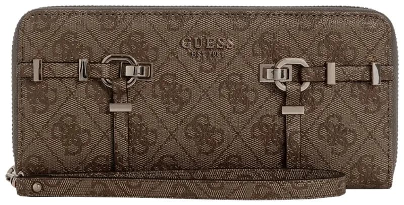 Carteira Guess Leona Logo Slg Feminina - Latte Logo
