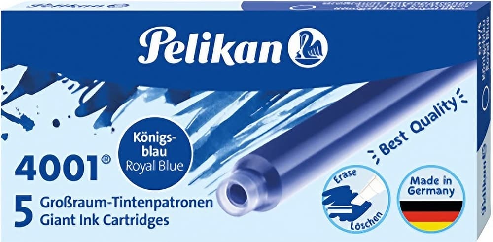 Cartucho de Tintas para Caneta Pelikan Gtp/5 4001 Azul (5 Peças)