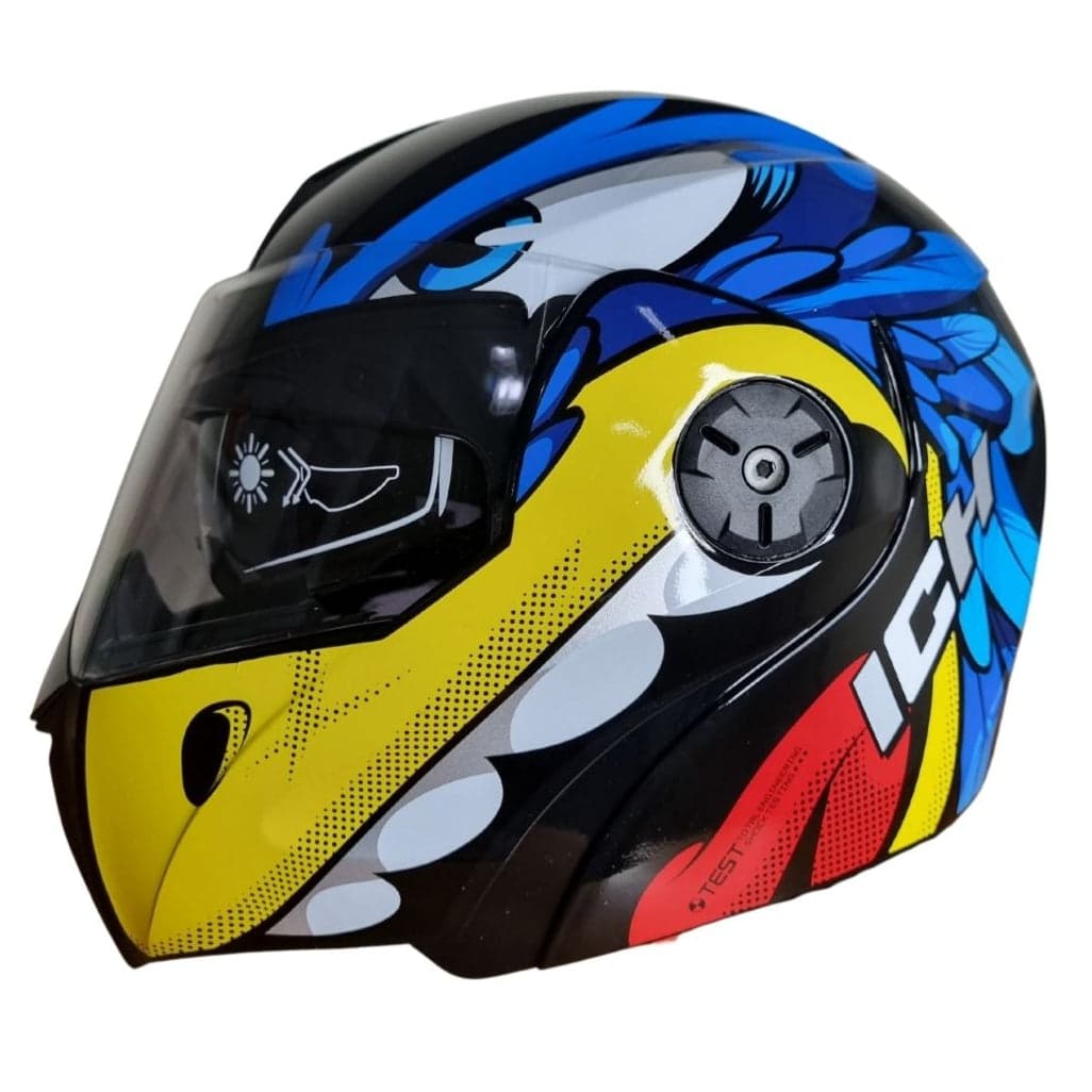 Capacete Ich 3110 Rapaz Rebatível - Preto/Azul / Xl