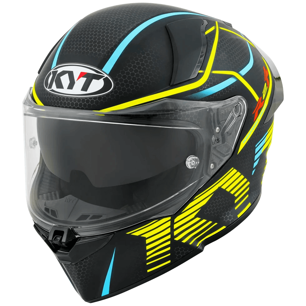 Capacete Kyt R2R Concept - Preto/amarelo Fosco