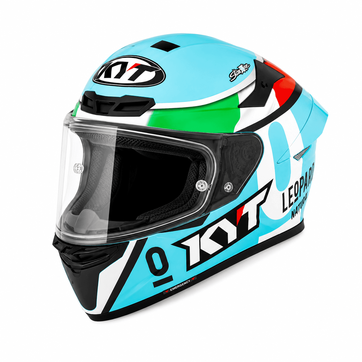 Capacete Kyt Tt Revo Leopard Replica Tricolore - Gráfica Original / Tam. Xxl