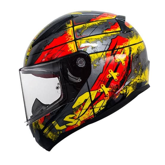 Capacete Ls2 Ff-353 Rapid - Gloss/Vermelho/Cinza/Amarelo / S