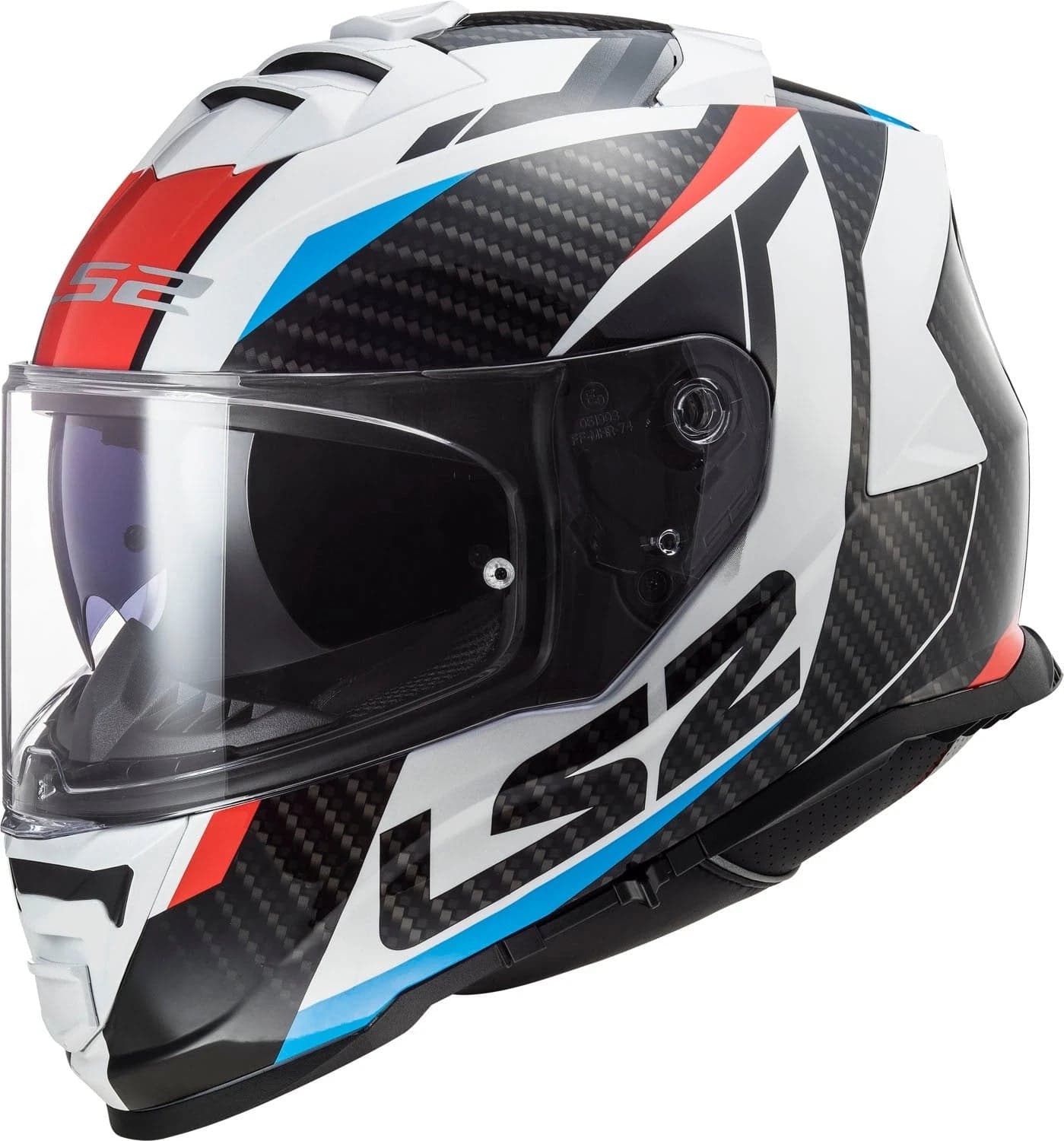 Capacete Ls2 Ff800 Assault Integral G.White Red Blue / Xs