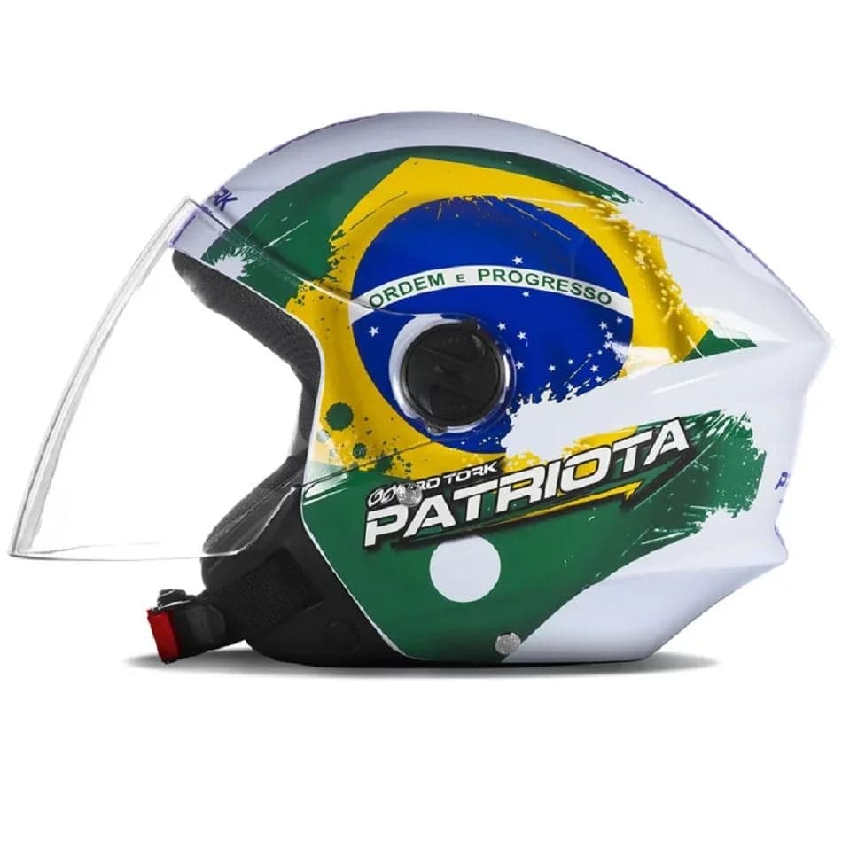 Capacete Pro Tork New Liberty Three Patriota Branco/Verde Tamanho 60