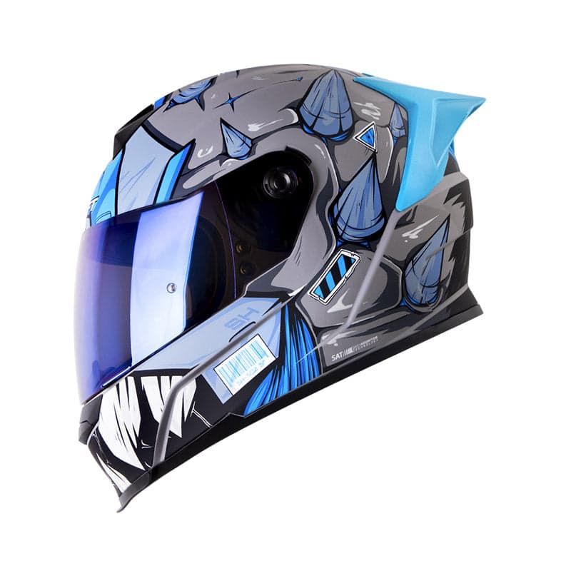 Capacete Shaft Sh-502 Eldymon Cinza / Azul Xl