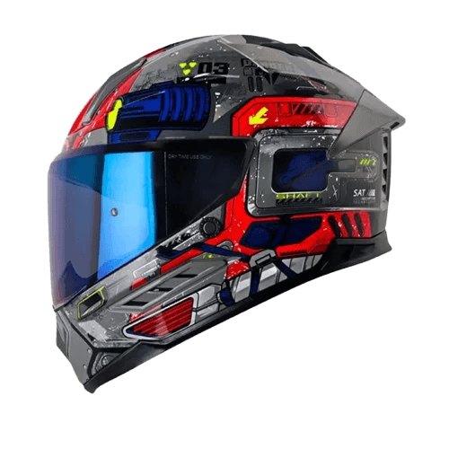 Capacete Shaft Sh-595 Omega - Cinza / Vermelho / G