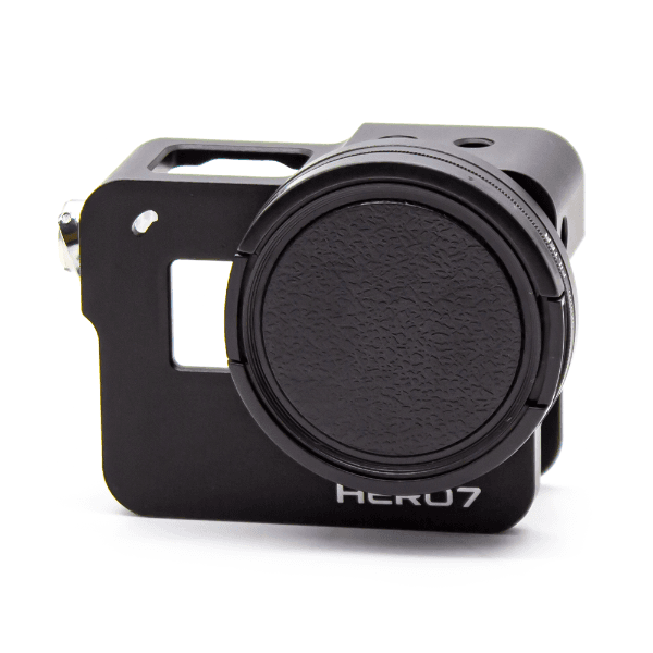 Case de Proteção de Alumínio GoPower GPR506A para GoPro Hero 7/6/5 com Filtro Uv 52MM - Preto