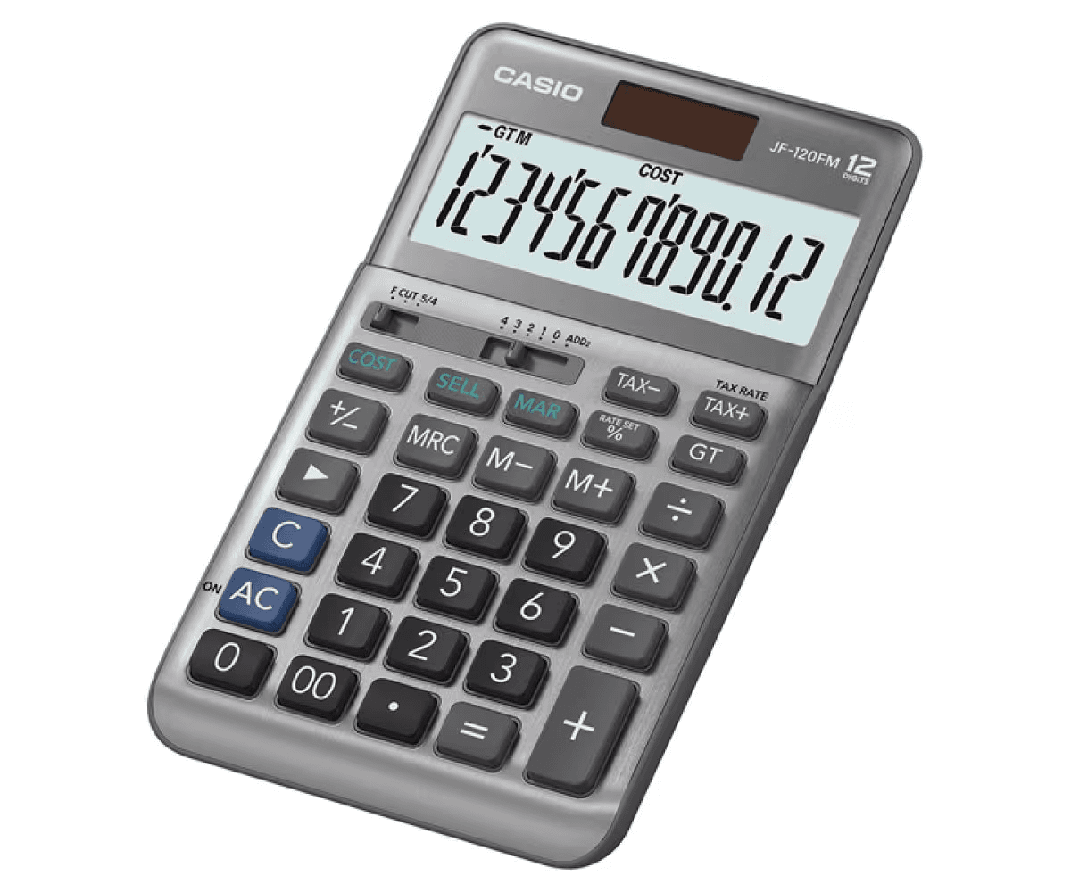 Calculadora Casio Jf-120FM Prateado
