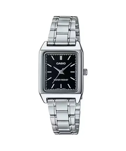 Relógio Casio Feminino Ltp-V007D-1EUDF Preto/Prateado + Estojo